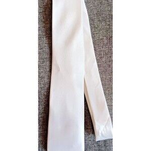 Tie 70s 80s 90s Y2K New Vintage Stock Covington White Solid 3 Wide 58 Long